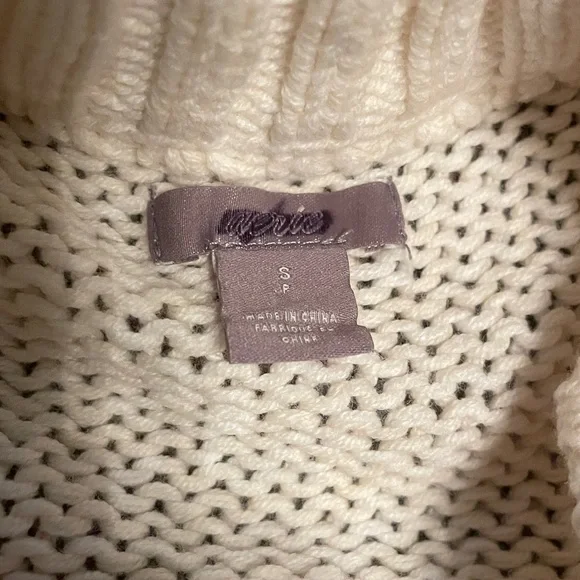 aerie sweater small pink white stripe long sleeve pullover - Picture 2 of 3